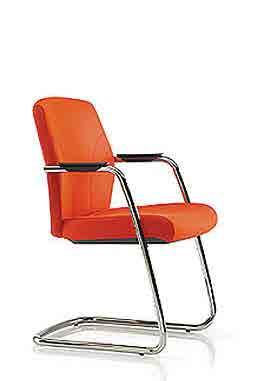 It is supplied with an upholstered seat and back in a wide range