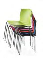 polypropylene seat &; back available in 6 different colours and comes