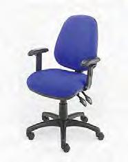 . It is supplied fully upholstered in a wide range of materials to choice and comes with a black base as standard.