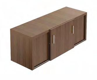 Executive Sideboard WIth Filing Drawers 600mm H x 490mm D x 1800mm W 38mm Top thickness Two filing drawers Can slide under the desk or sit as an individual storage unit Slender silver handles Only