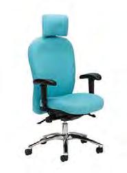 GB1002 This chair is available with either a medium, high or full back design. It is supplied fully upholstered in a wide range of materials to choice and comes with a black base as standard.