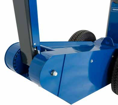 rubber tires allow easy positioning on challenging surfaces Innovative chassis construction