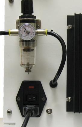 Air Pressure Regulator Ground connection The air pressure regulator, located on the rear panel of the CT-15AC, monitors the compressed air used to advance the product
