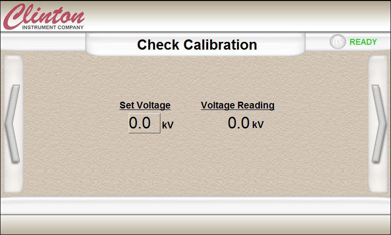 The Calibration screen will appear. 4. Replace the electrode block with the Calibration Electrode Block (CEB). Refer to the Installation section for instructions. Check Calibration 5.