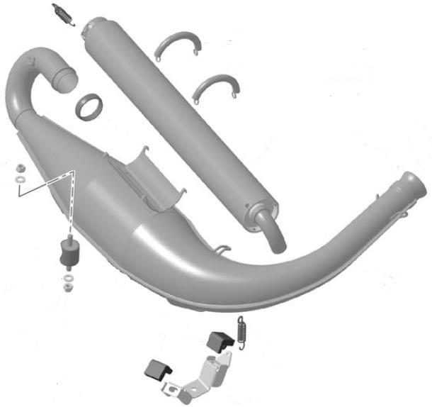 6.13 EXHAUST SYSTEM Different versions are legal to be used according to the engine configuration (original or EVO).
