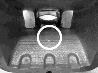 The sealing flange for the exhaust socket may show signs of machining from the manufacturer (see picture right). 5.5.2.