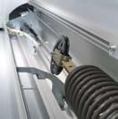 COUNTERBALANCE, CURTAIN TENSION SYSTEM The counterbalance system is achieved by means of tension springs.