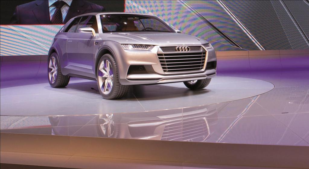 Page 6 Third Quarter Report 2012 Audi crosslane coupé concept car Another model showcased in Geneva was the ultra-sporty RS 4 Avant, which has been on the market since this fall.