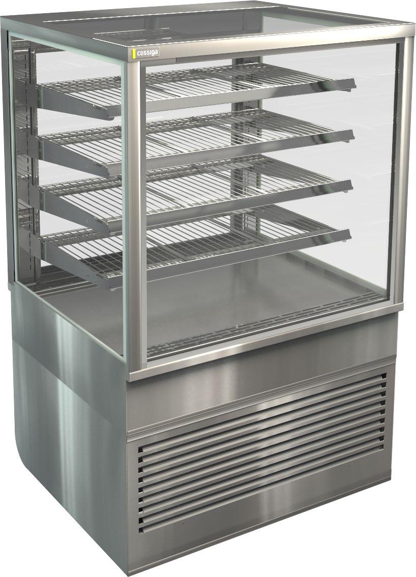 TOWER BTG CHILLED AND HEATED RF BTG RF6 BTG RF9 BTG RF12 BTG RF15 BTG RF18 Heated double glazed glass top, sides and front Heated rear sub frame Argon filled rear doors Sliding rear doors Deck forced