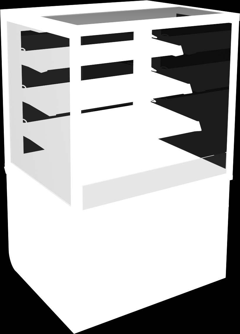 heating Single glazed Ticket strips on shelves and base Undershelf and canopy LED