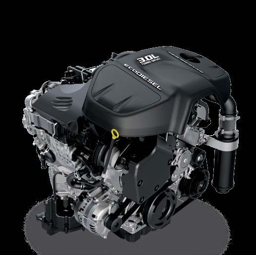 0L EcoDiesel V6 engine delivers 240 horsepower and