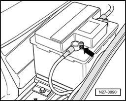Page 24 of 38 13-22 Mounting bracket for generator, power steering pump and viscous fan, removing and installing Lock carrier in service position Page 13-1 Removing CAUTION!