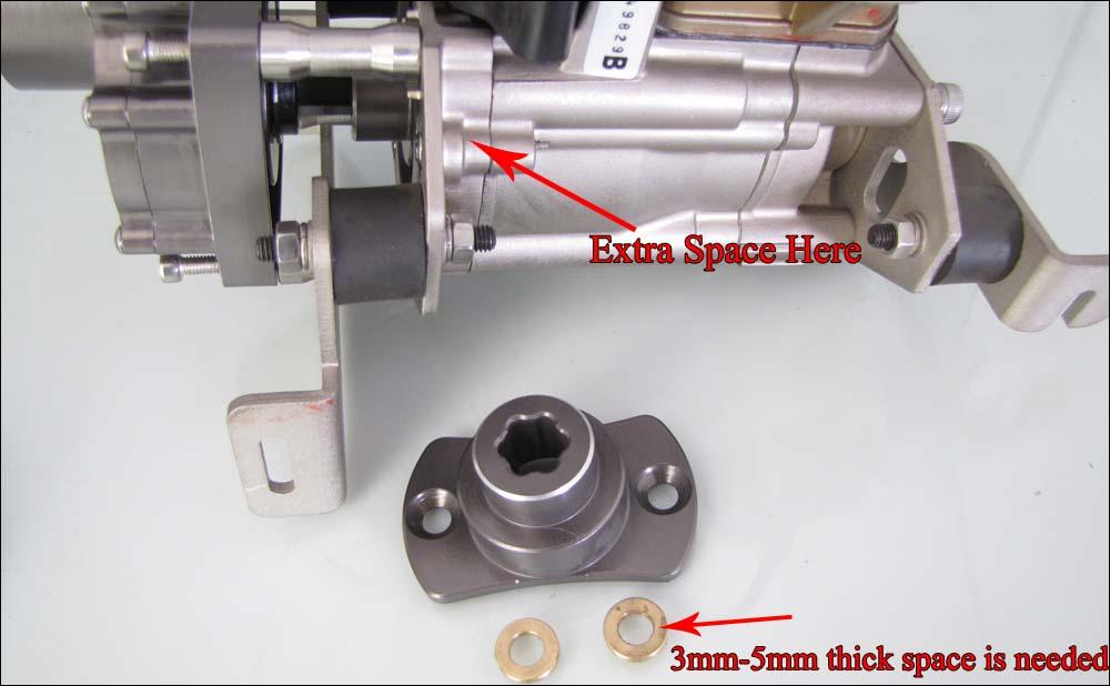Spacers There is extra space built-in on CY back engine mount; therefore, you will need to provide two spacer washers for the