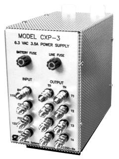 Model CXP-3 Type C Track Circuit Uninterruptable Power Supply The model CXP-3 Type C Track Circuit Uninterruptable Power Supply (UPS) employs a track feed transformer, power transfer relay, and
