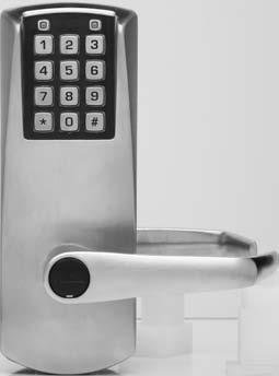 Users 100 Codes Non-handed; pre-assembled for left-hand door installations easily changed in the field Lock is easily programmed via keypad without removing lock from the door Optional Key-in-Lever