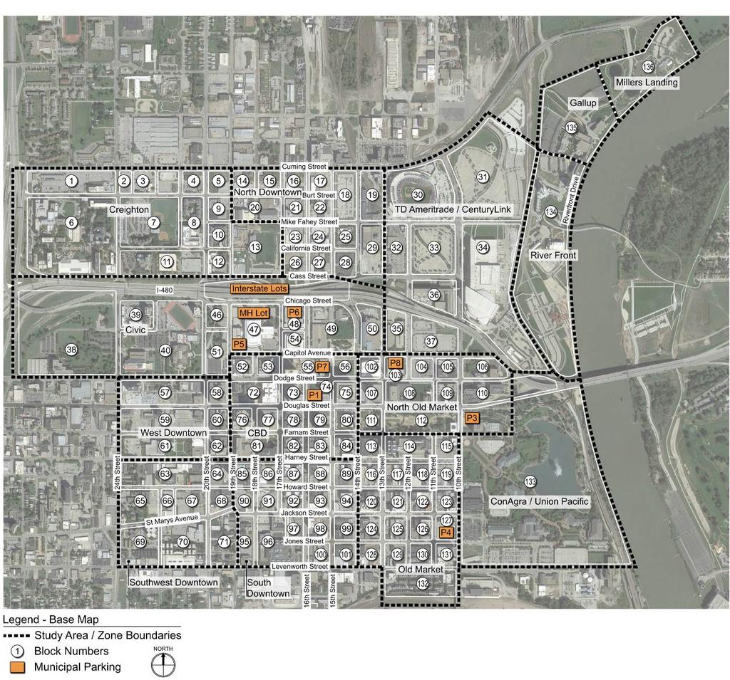 NEW OFFICE TOWER An additional analysis was performed to assess the potential impact future developments may have on the parking system in downtown Omaha.