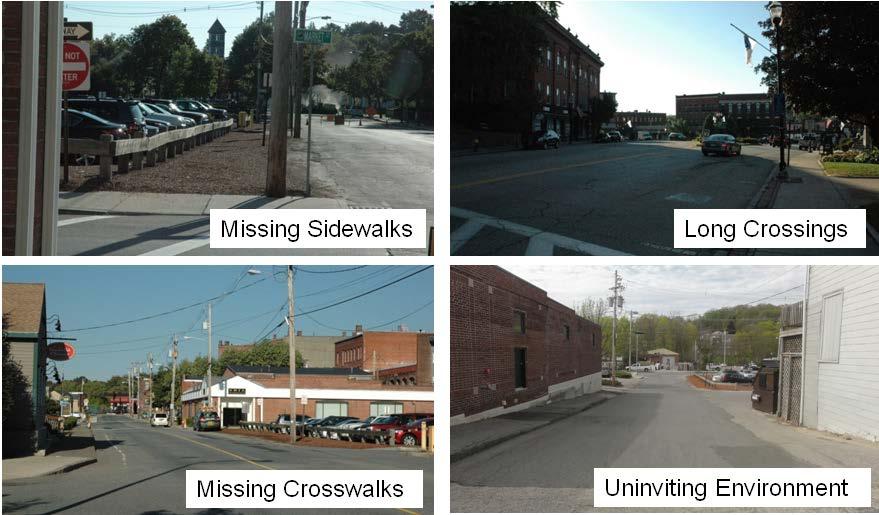 Figure 125 Example Areas in Need of Pedestrian Improvements Figure 126 Curb Extensions Enhance Pedestrian Visibility and Safety Add Bicycle