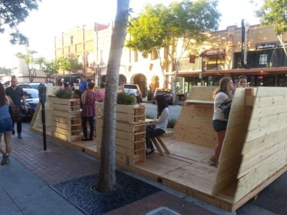 Another aspect of creating great places in downtown is the potential for parklets.