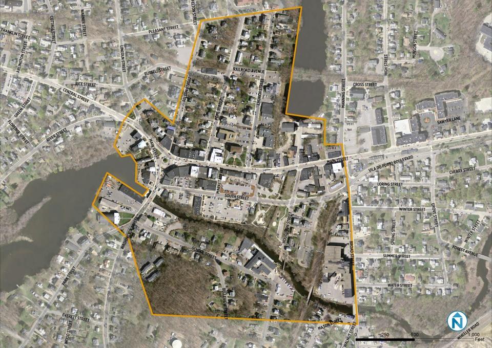 Overall, the downtown Hudson study area includes approximately 1,408 total parking spaces, with 1,091 off-street and 317 on-street parking spaces.