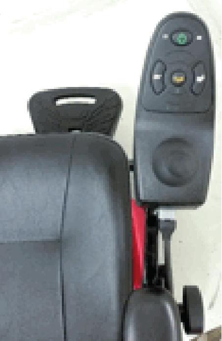 The further you push the joystick from the center position the faster the power chair will move. When you release the joystick the brakes are automatically applied.