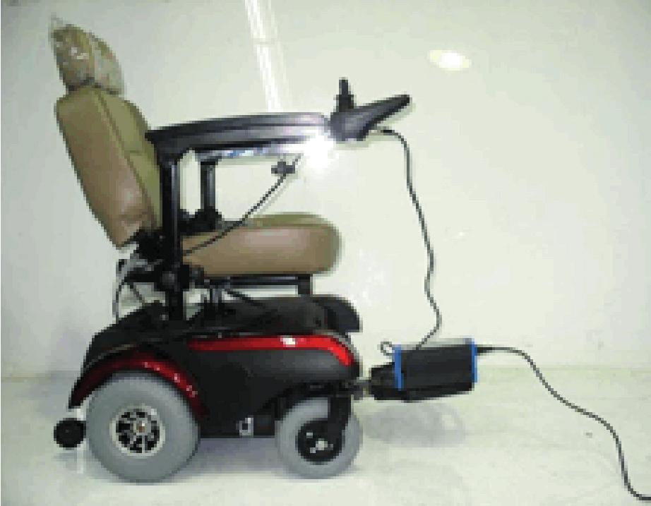 6. BATTERY CHARGING & CARE Charging the batteries on-board using the charger Position the power chair next to a standard wall outlet. Be certain the controller power is turned off.