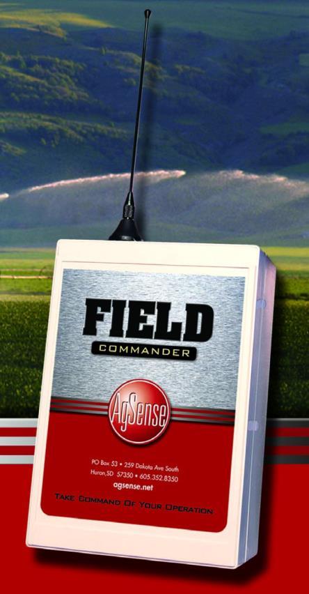 Field Commander Introduction Field Commander is an advanced GPS driven pivot monitor and control system that communicates via the digital cell network to provide new real-time information and up to