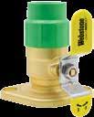 Available in female metric socket nominal sizes to Saves labor, space & leak paths Available exclusively at Aquatherm dealers PRO-CONNCT PP-R PRO BALL DRAIN Full Port Forged Brass Ball Valve w/