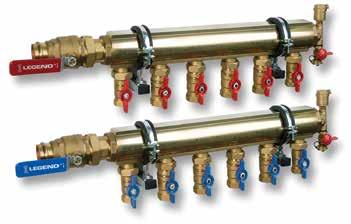 M-8220 HIGH CAPACITY MANIFOLDS Thermal insulation jackets available, Items 822-867 & 822-868 The M-8220 high capacity manifold is ideal for hydronic radiant applications that require high flow rates