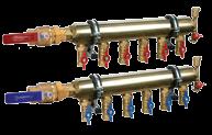 This versatile manifold can also be used in the mechanical room for flow distribution in hydronic systems where each branch is supplying one or more zones of radiant panel manifolds, radiator panels,