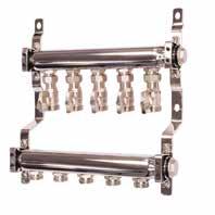The 1 supply and return header are constructed of heavy walled 304 stainless steel. The economy manifold is simple and easy to use. Packaged loosely assembled for immediate installation.