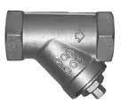 TM GATE, CHECK, LOW PRESSURE VALVES & Y-STRAINERS Y-STRAINERS 316 Stainless Steel Y-Strainer 600 CWP, 150 WSP Naturally lead free Stainless steel closure plug included T-758 FROSTFREE SILLCOCKS 1/4