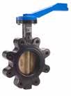 73 - / - CAST IRON VALVES Buna-N-Seat, 200 CWP, 125 WSP Meets API 609, EN 593, MSS SP-67, & AWWA C504 Ductile iron body & 316 stainless steel disc 416 SS Stem T-337SS Lever Handle - 10 Position