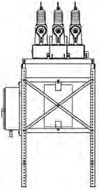 TRIMOD Reclosers Typical Substation Adjustable Frame-Mount Installation 22"± 1 8" (559±3mm) 48"± 1 8" (1219±3mm) 53" (1,346mm) Minimum