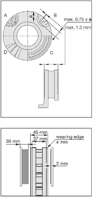 FuncLonal & Visual Checks Brake Discs (Rotors) Measure the thickness of the brake disc at the thinnest point. Be aware of possible burring at the edge of the disc.