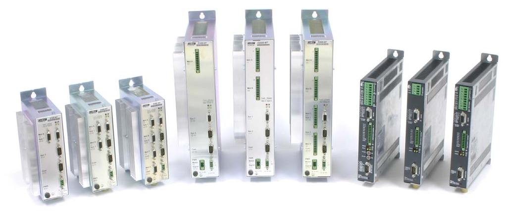 Servo Controllers Servo Controller Series E1000 Servo Controller Series E100 The wide range of controller products allows rapid implementation of simple applications with two end positions, up to