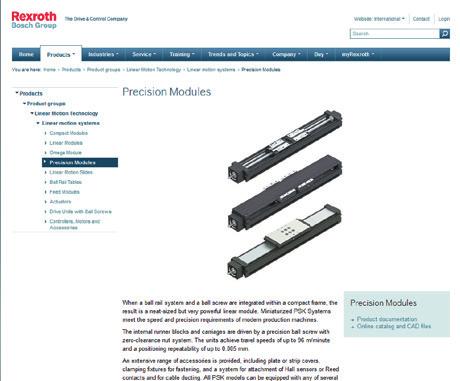 com Productinformations Precision Modules: http://www.boschrexroth.