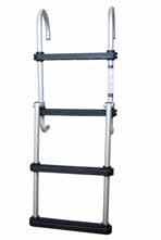 Meets ABYC standards Deck-Mount Folding Ladder 25-0070 Removable, Aluminum Folding Pontoon Ladder 25-0003 Stainless Steel 5-Step 1-1/4" diameter Corrosion-resistant