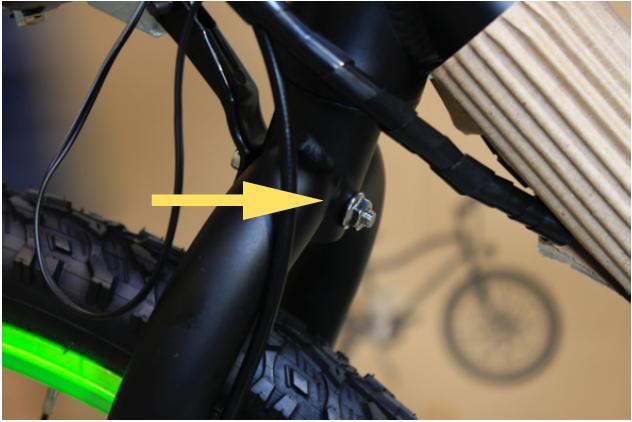 Step 2: Your Stem and Neck will be pre-installed, But you will have to secure the handle bar.