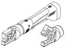 Heavy Duty Crimp Equipment & Accessories Revised: March 2011 Dies for Battery Tool Kit - 4 Ton Latch Head Use in: 1901343-2 Battery Tool Kit with retract switch (EU power plug) 1901343-4 Battery Tool