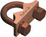 20kg U Bolt Rod Clamp (Type E) - CR320 Designed to facilitate the connection of rod or rebar to copper tape Includes additional back plate to allow the tape to be clamped without drilling
