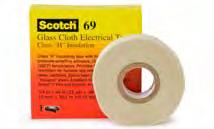 Tapes, Aerosols and Accessories Glass Cloth and Cambric Tapes Scotchrap 27 Tape Glass cloth tape Applications include a heat stable insulation for furnace and oven controls, motor leads and switches