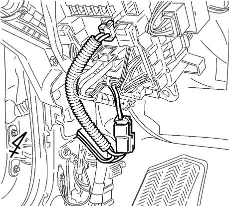 C-6) 9. Secure the V3 harness to the vehicle harness with two (2) medium wire ties. (Fig. C-6) 3P (White) Fig.