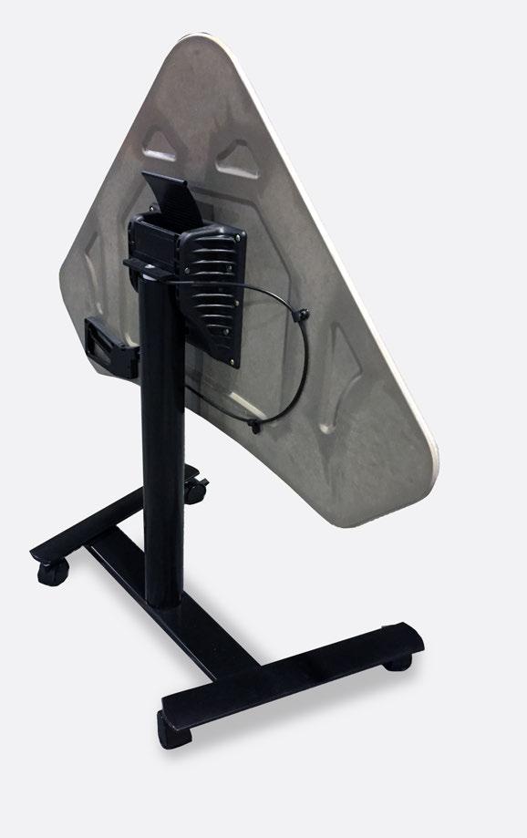When in the Vertical position, the lectern can be used as a whiteboard surface to increase mobility and