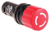 522203 2NC Compact Stop, Twist to Reset, Red 30mm Mushroom Head with Reset Key