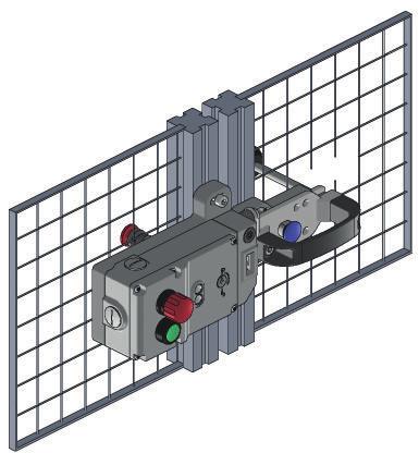 SECTION 6 Universal Gate Box with Safety Interlocking TYPE: UGB2-KLT APPLICATION EXAMPLE: 2 STATION (UGB2) with Front Sliding Handle, Rear Escape Button and Rear Escape Sliding Handle.