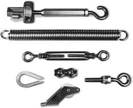 Installation Hardware Available RK Rope Tension Kit Installation Hardware The RK Rope Tension Kit comes with all of the required hardware for most installations.