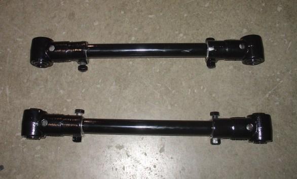 The front of the trailing arm mounts in the lower trailing arm bracket with the 7/8 x 7 1/2 bolts.