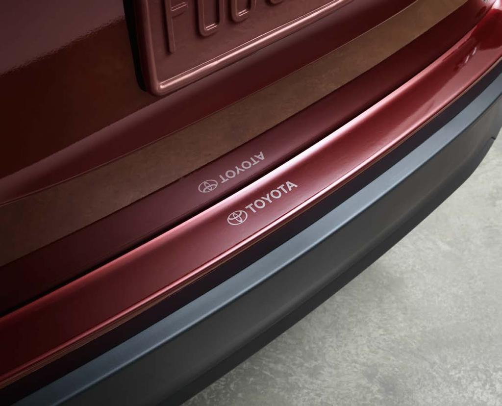 UV-resistant urethane film helps prevent damage from the sun Custom-tailored for an exact fit to the rear bumper Features a stylish Toyota logo Door Edge