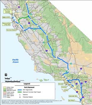 .there are some real opportunities for HSR development California Plan to