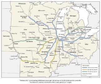 issue, HSIPR grant Midwest Several routes have excellent potential Work
